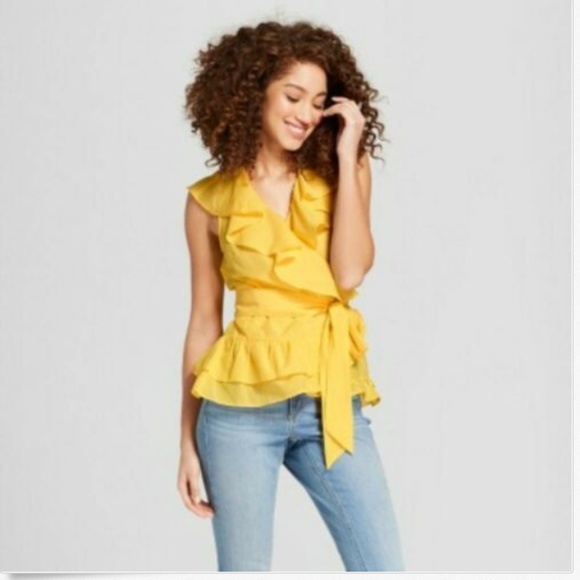 ruffle wrap shirt